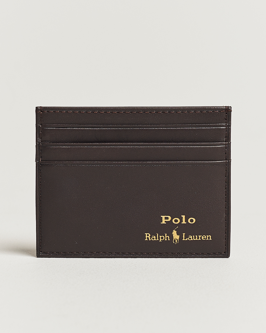 Mies | Korttilompakot | Polo Ralph Lauren | Leather Credit Card Holder Brown