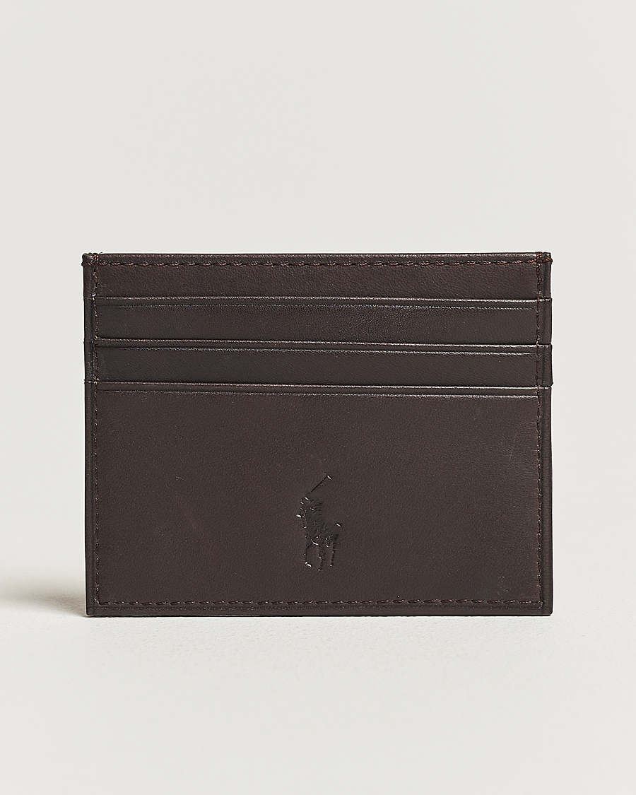 Mies | Polo Ralph Lauren Smooth Leather Credit Card Case Brown | Polo Ralph Lauren | Smooth Leather Credit Card Case Brown