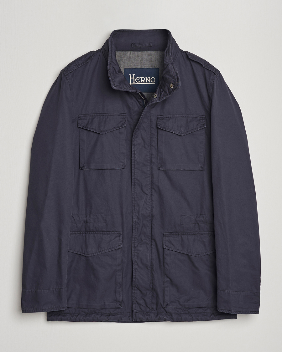 Mies | Takit | Herno | Cotton Field Jacket Navy