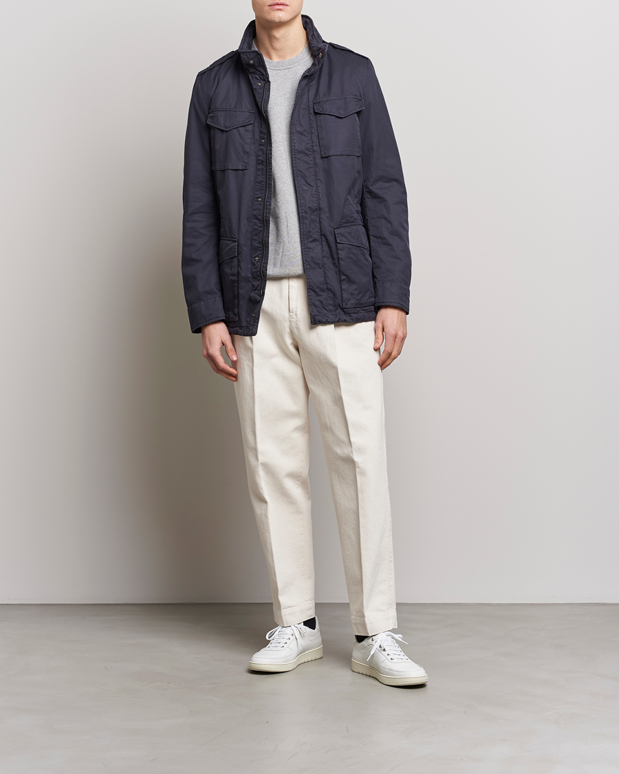 Mies | Takit | Herno | Cotton Field Jacket Navy