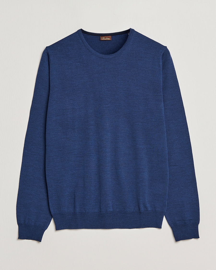 Mies | Puserot | Stenströms | Merino Crew Neck Blue