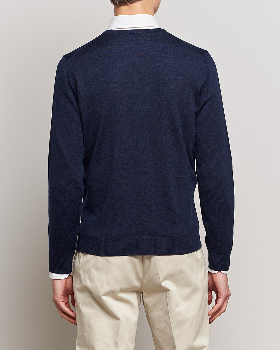 Mies | Puserot | Stenströms | Merino Crew Neck Navy
