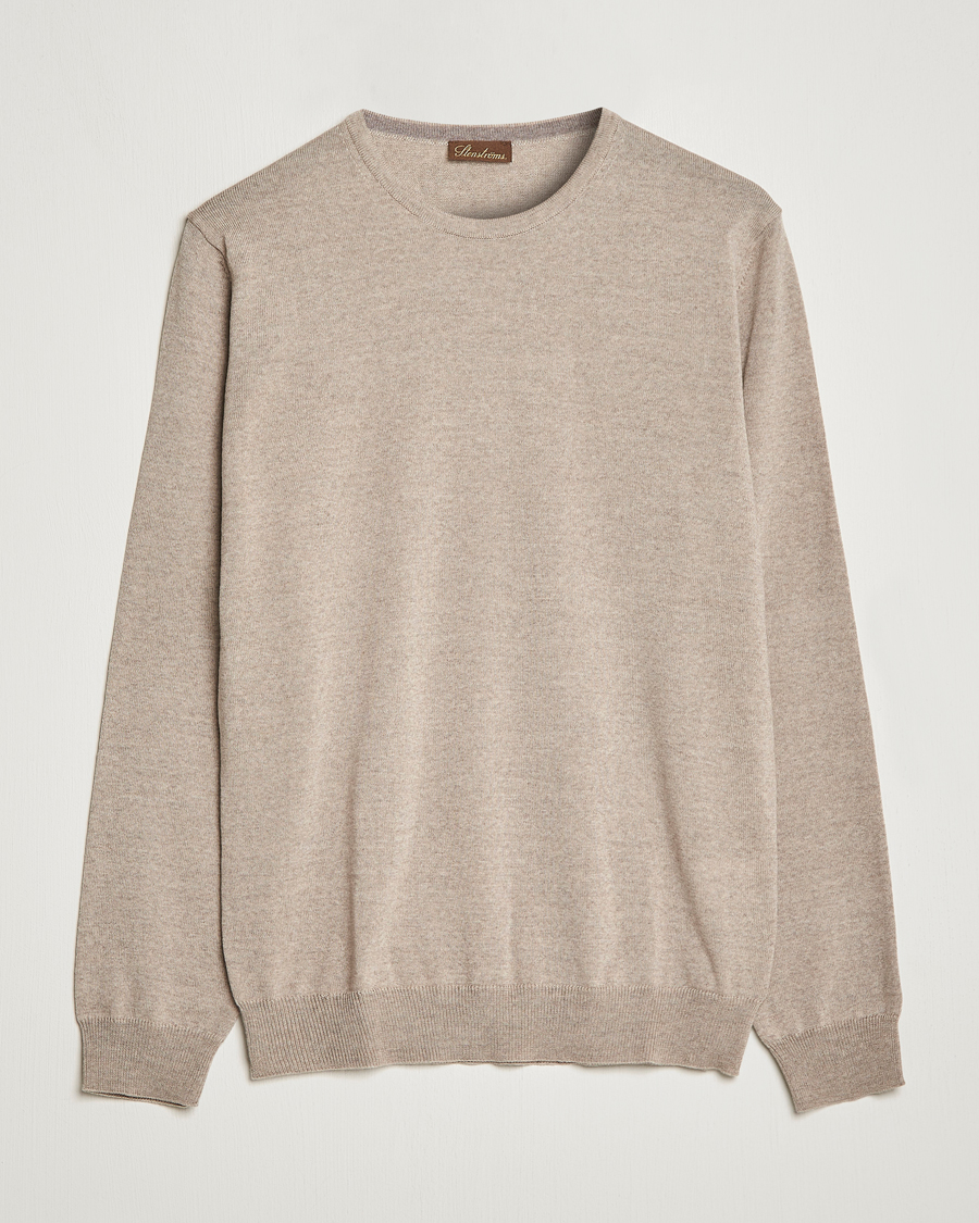 Mies | Puserot | Stenströms | Merino Crew Neck Sand