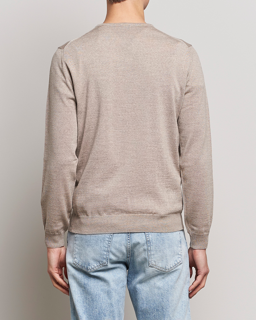 Mies | Puserot | Stenströms | Merino Crew Neck Sand
