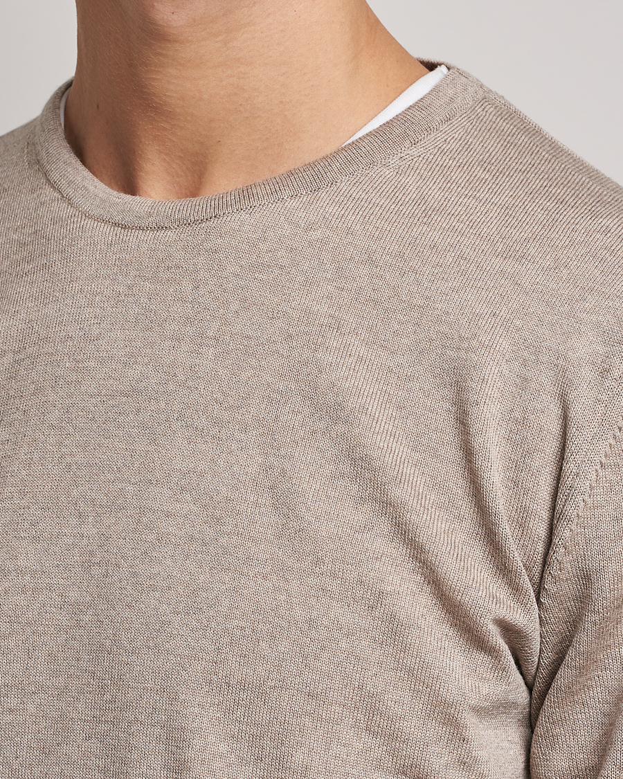 Mies | Puserot | Stenströms | Merino Crew Neck Sand