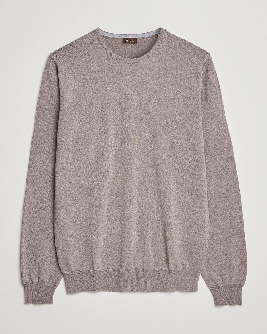 Mies | Puserot | Stenströms | Merino Crew Neck Mud Brown
