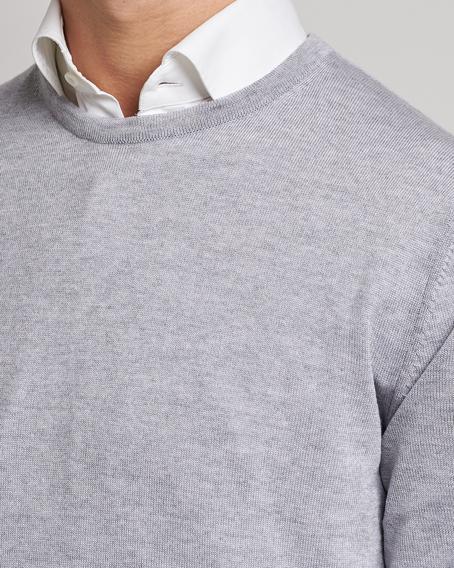 Mies | Puserot | Stenströms | Merino Crew Neck Light Grey
