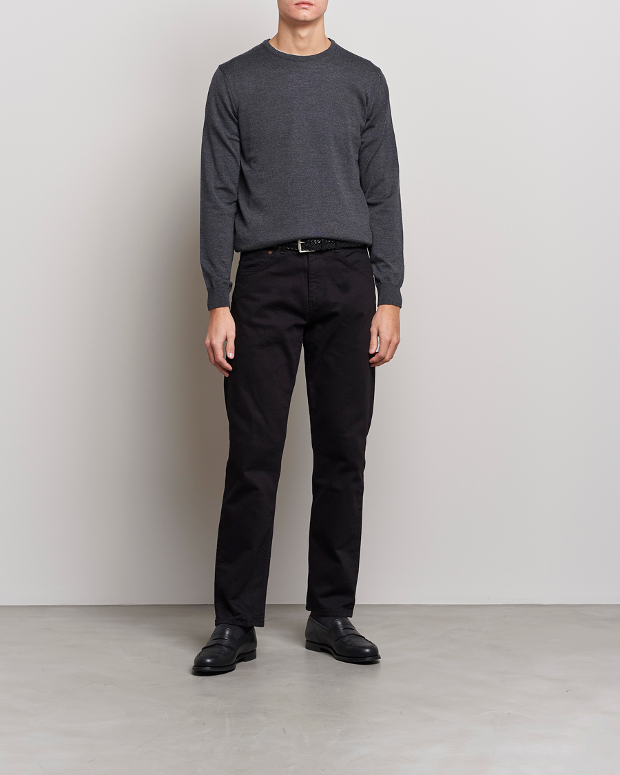 Mies | Puserot | Stenströms | Merino Crew Neck Anthracite