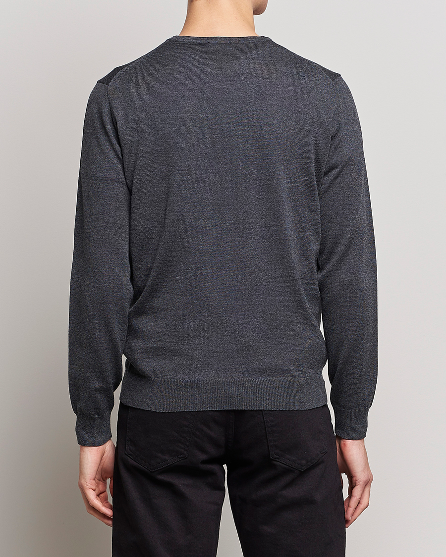 Mies | Puserot | Stenströms | Merino Crew Neck Anthracite