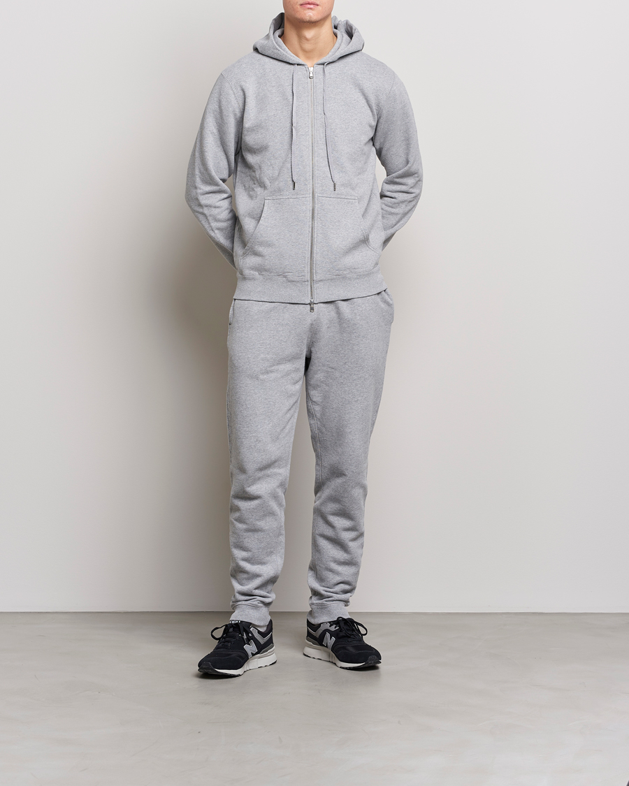 Mies | Housut | Sunspel | Cotton Loopback Track Pants Grey Melange