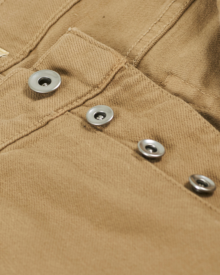 Mies | Farkut | C.O.F. Studio | M7 Tapered Organic Cotton Stretch Jeans Khaki Beige