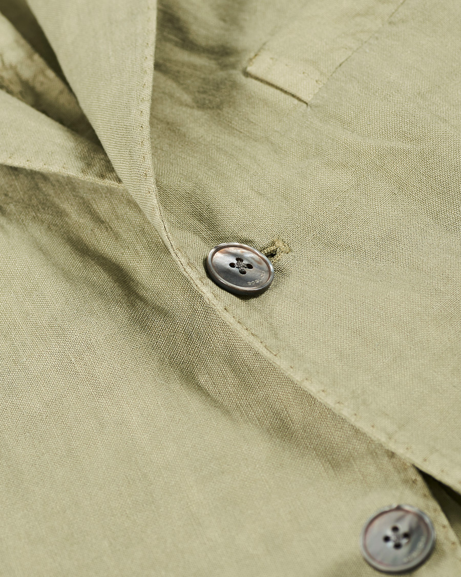 Mies | Puvut | Boglioli | K Jacket Patch Pocket Linen Suit Sage Green