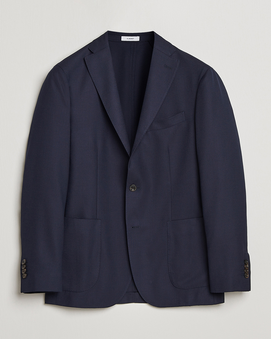 Mies | Pikkutakit | Boglioli | K Jacket Wool Hopsack Blazer Navy