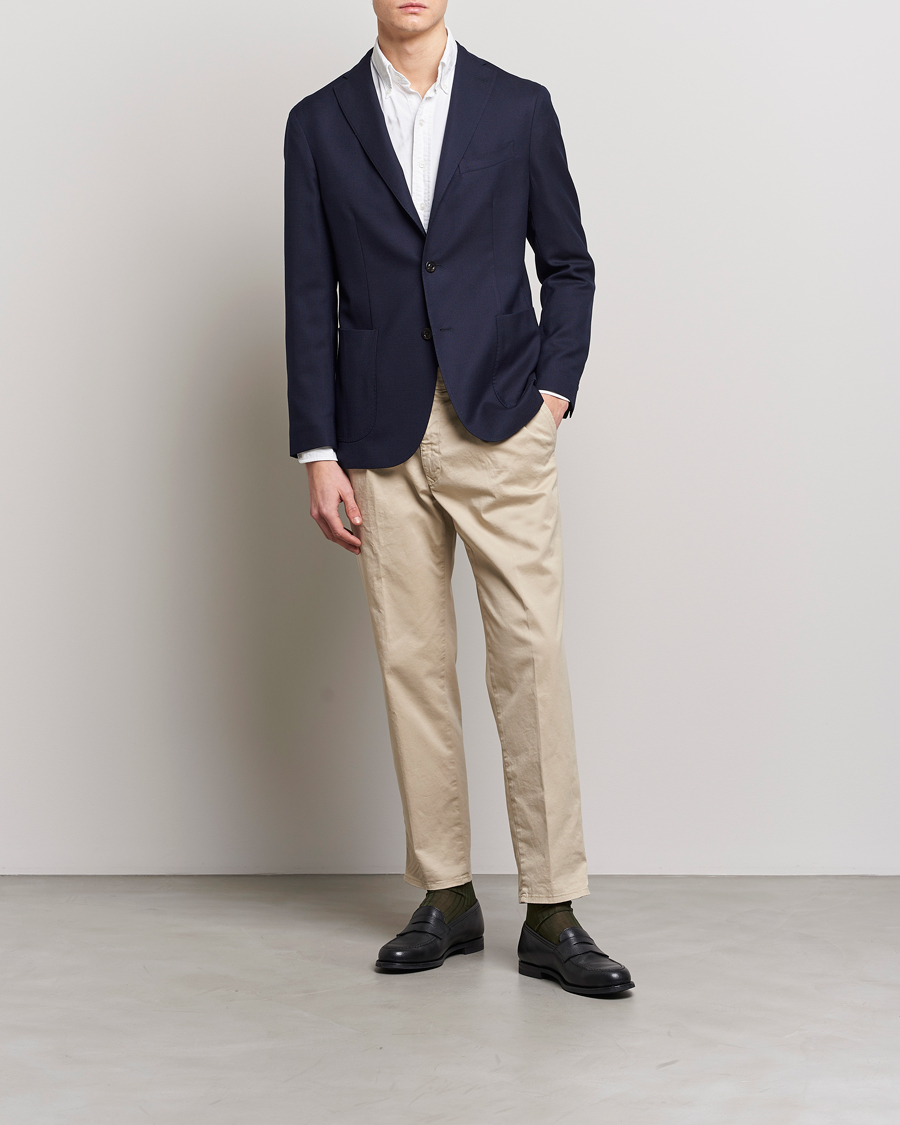 Mies | Pikkutakit | Boglioli | K Jacket Wool Hopsack Blazer Navy