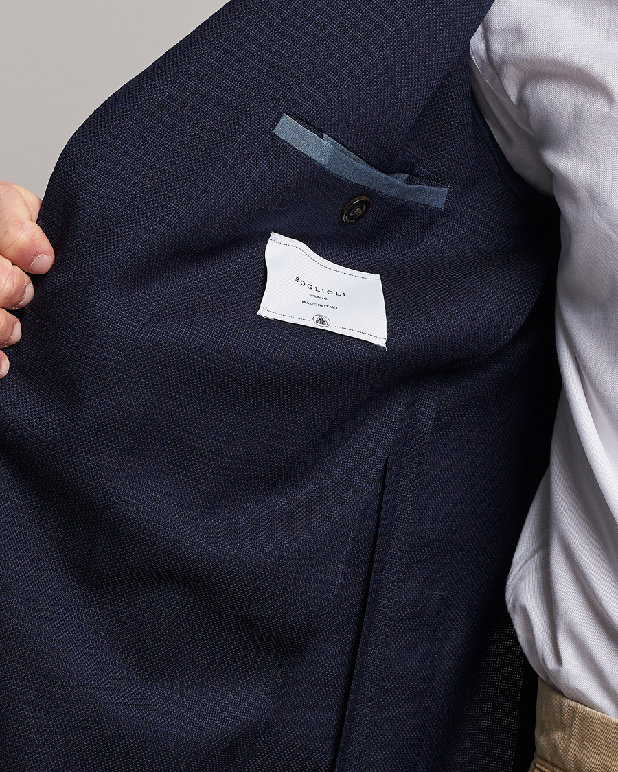 Mies | Pikkutakit | Boglioli | K Jacket Wool Hopsack Blazer Navy