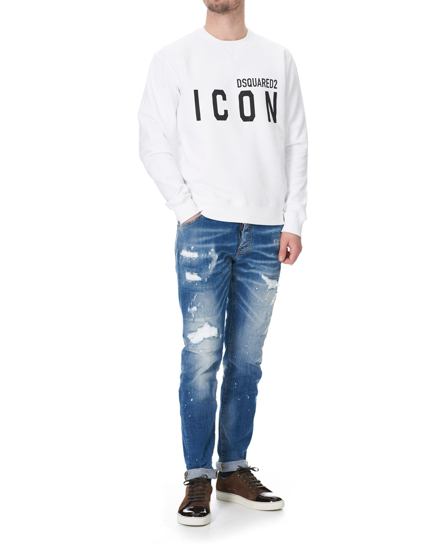 Mies | Puserot | Dsquared2 | Icon Sweatshirt White