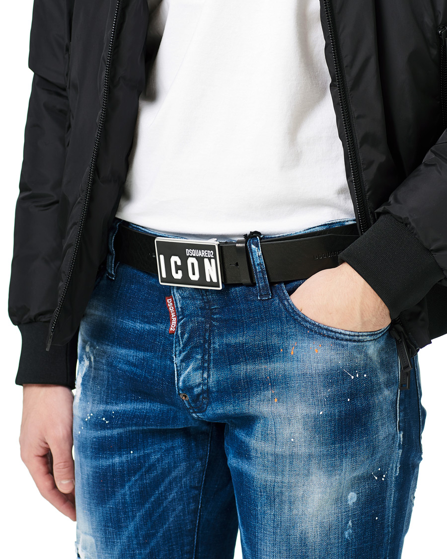 Mies |  | Dsquared2 | Icon Plaque Belt Black