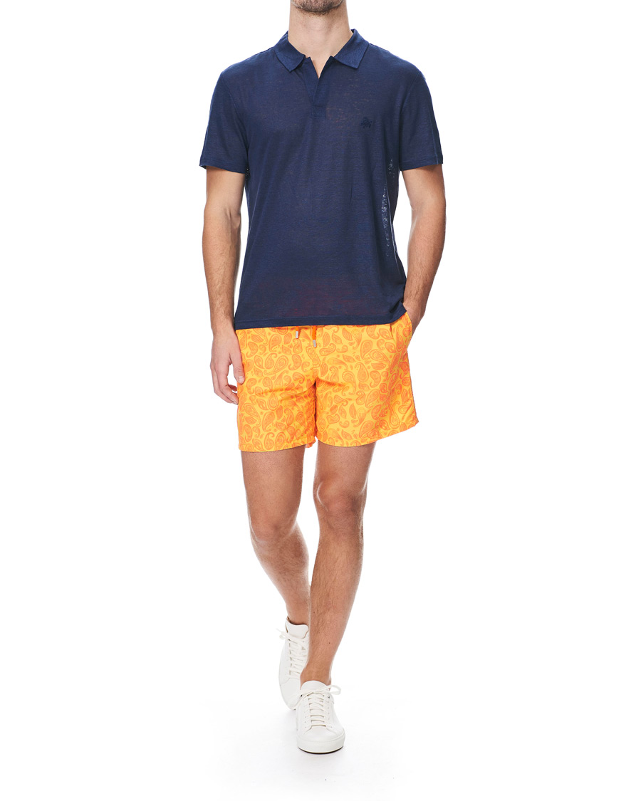 Mies | Pikeet | Vilebrequin | Pyramid Linen Jersey Polo Navy