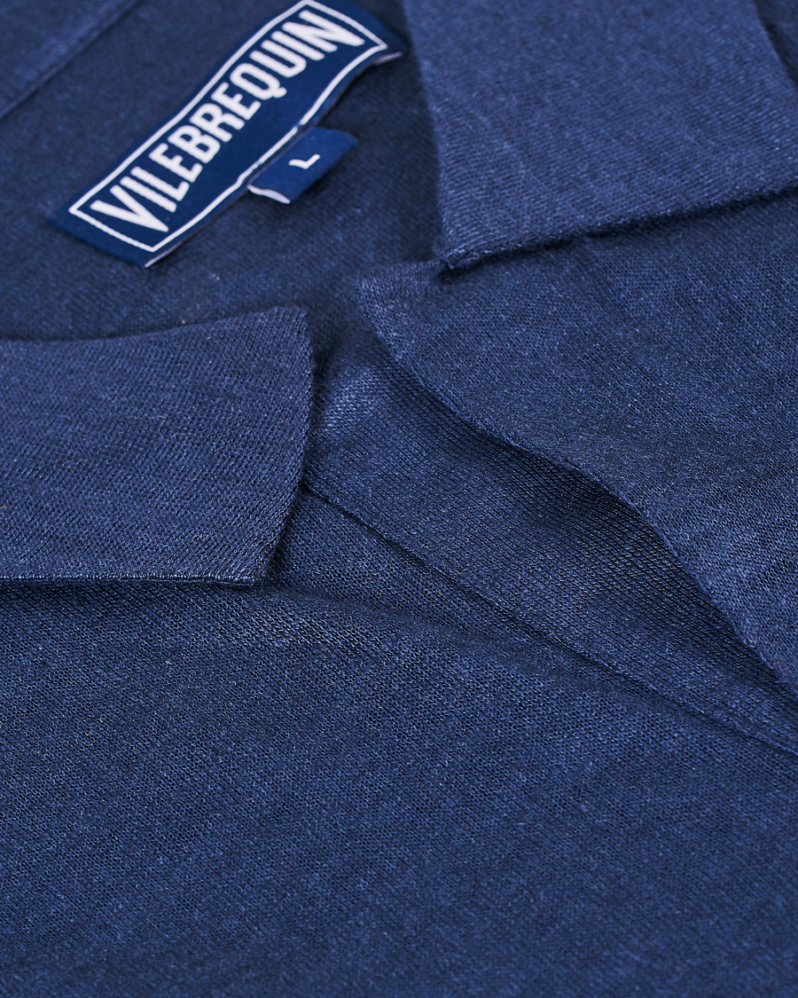 Mies | Pikeet | Vilebrequin | Pyramid Linen Jersey Polo Navy