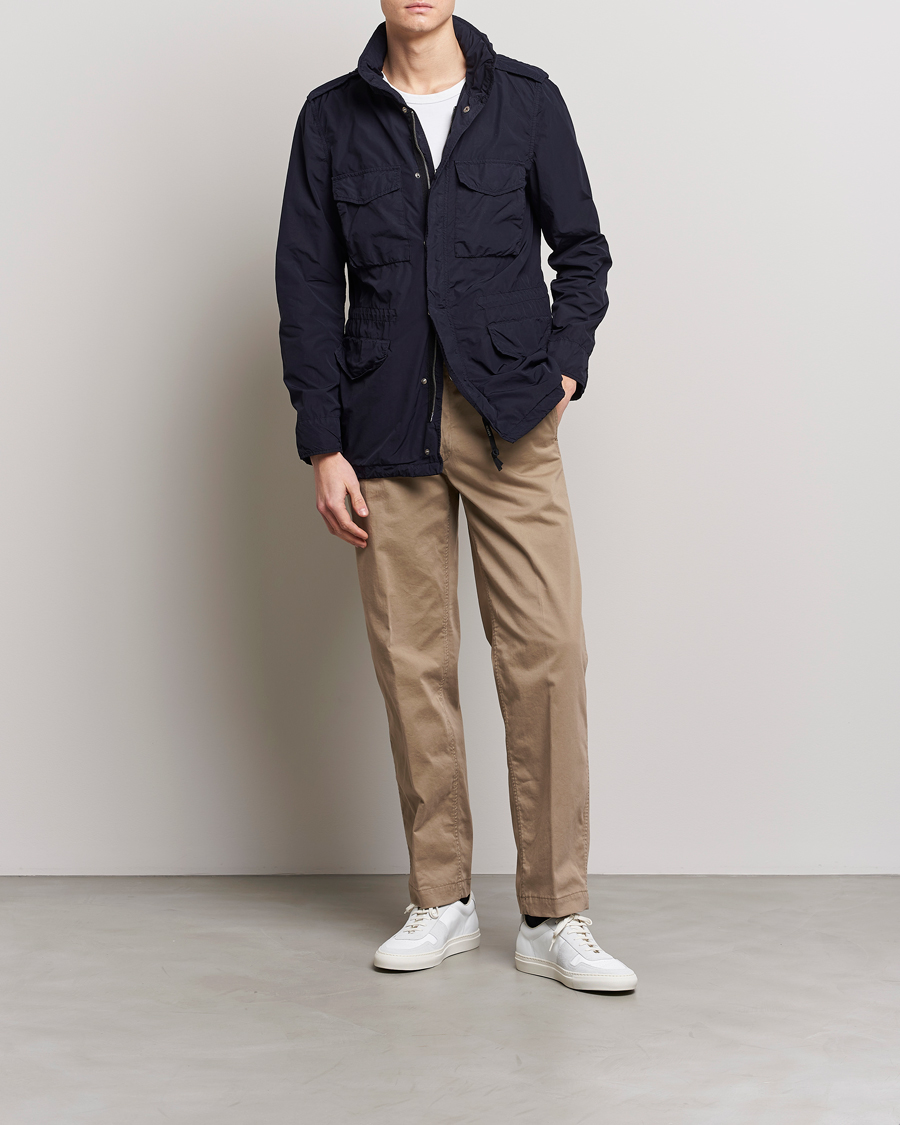 Mies | Takit | Aspesi | Giubotto Garment Dyed Field Jacket Navy