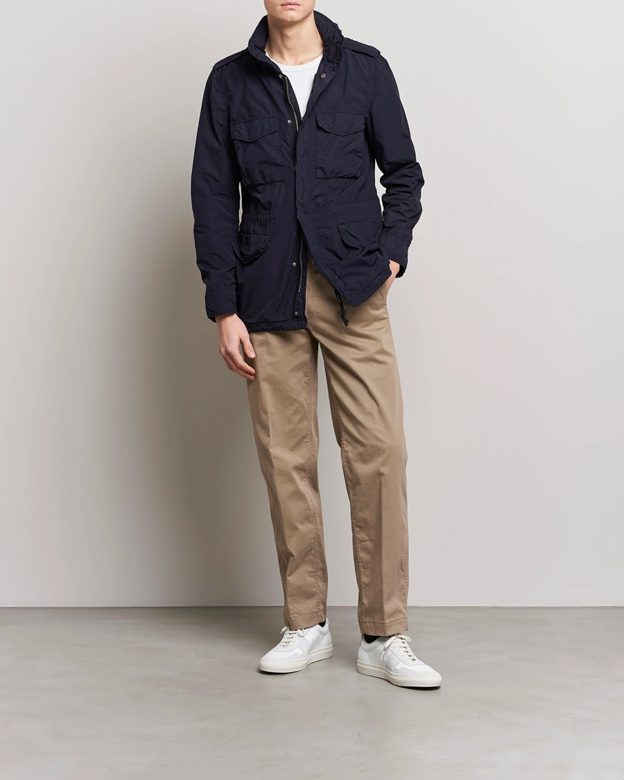 Mies | Takit | Aspesi | Giubotto Garment Dyed Field Jacket Navy