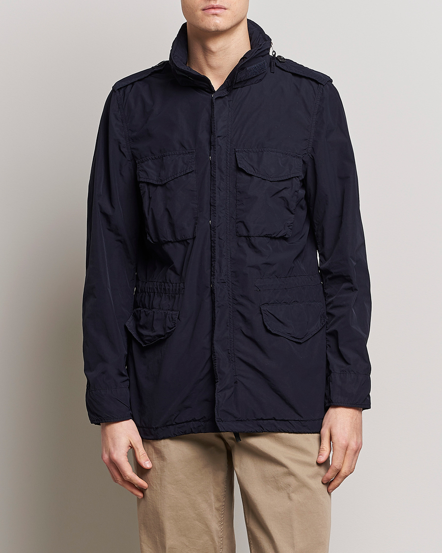 Mies | Takit | Aspesi | Giubotto Garment Dyed Field Jacket Navy
