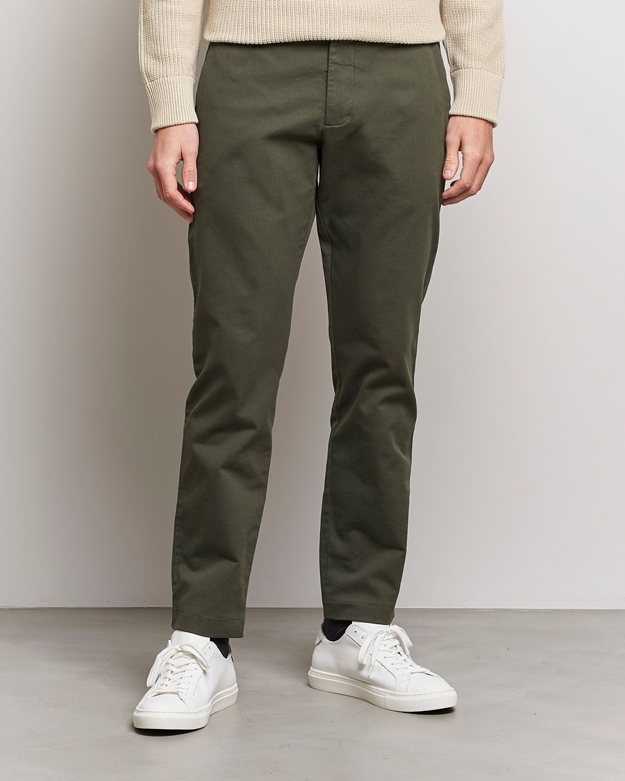 Mies |  | NN07 | Theo Regular Fit Stretch Chinos Army Green