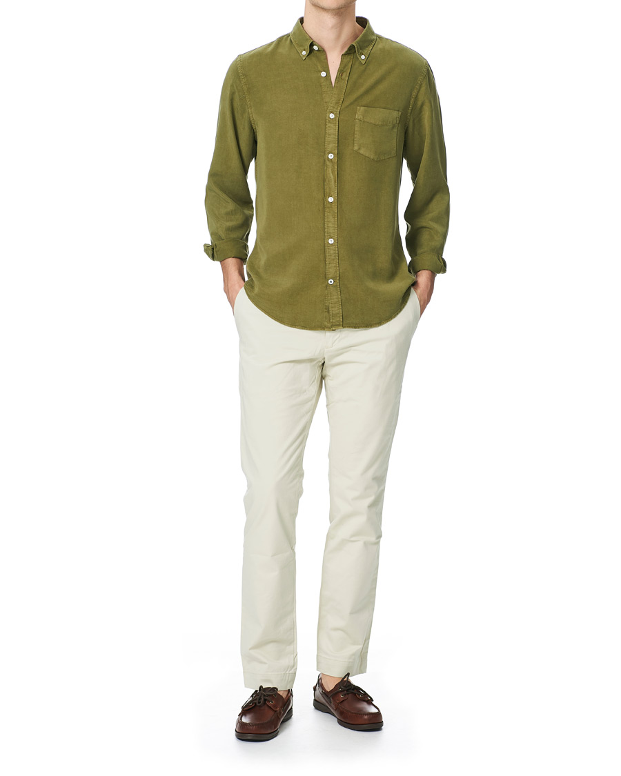 Mies | Kauluspaidat | NN07 | Manza Tencel Shirt Green