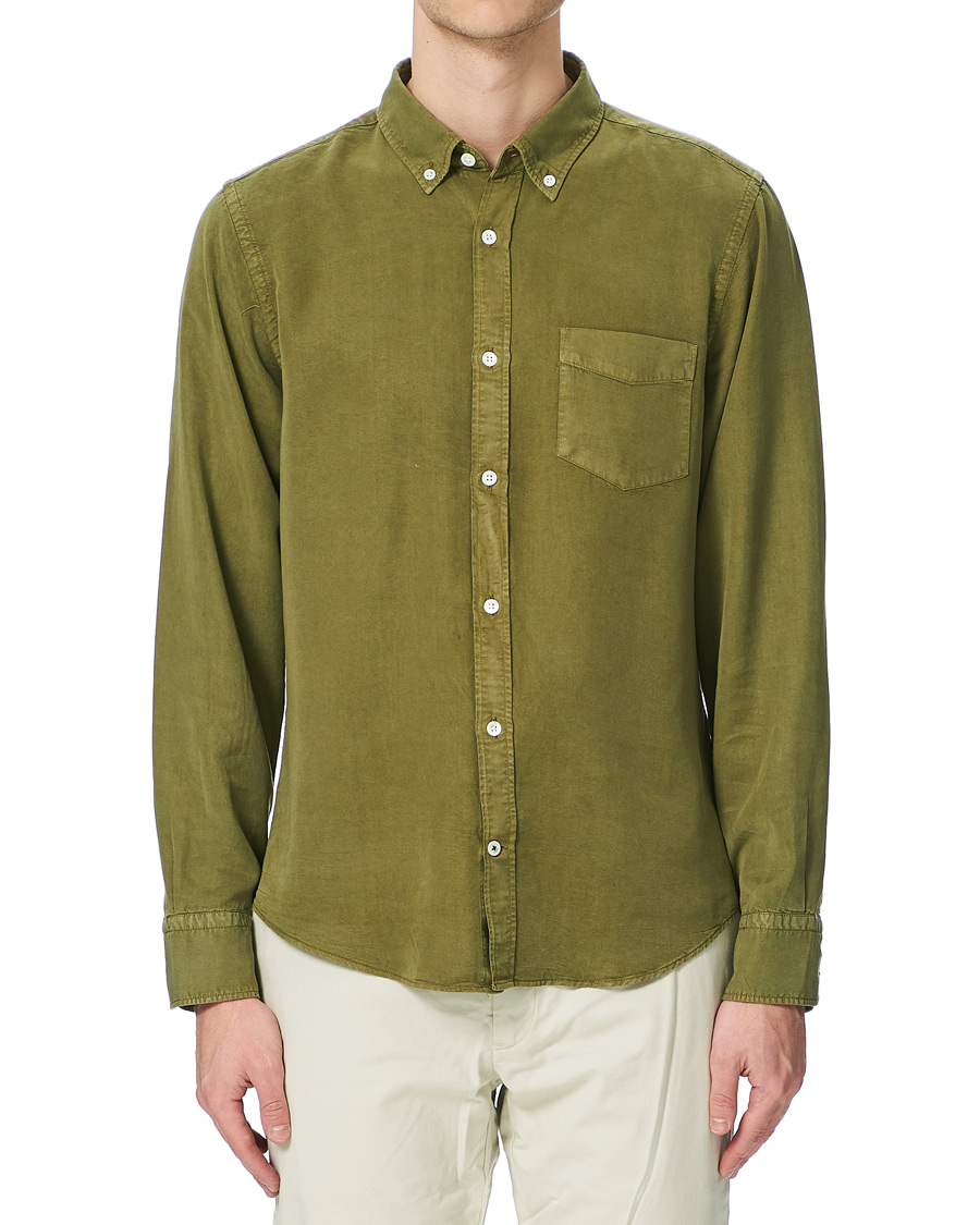 Mies | Kauluspaidat | NN07 | Manza Tencel Shirt Green