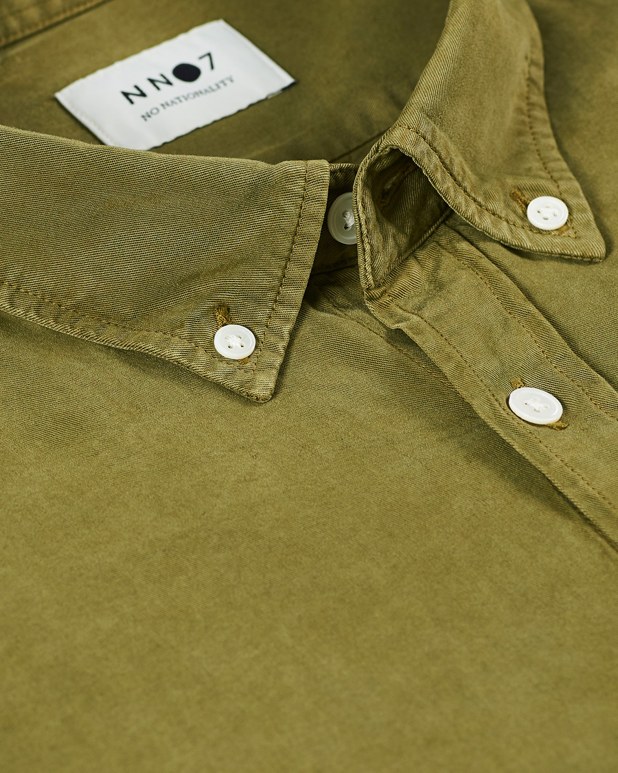 Mies | Kauluspaidat | NN07 | Manza Tencel Shirt Green