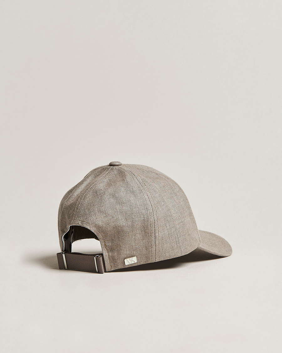 Mies | Päähineet | Varsity Headwear | Linen Baseball Cap Argent Khaki
