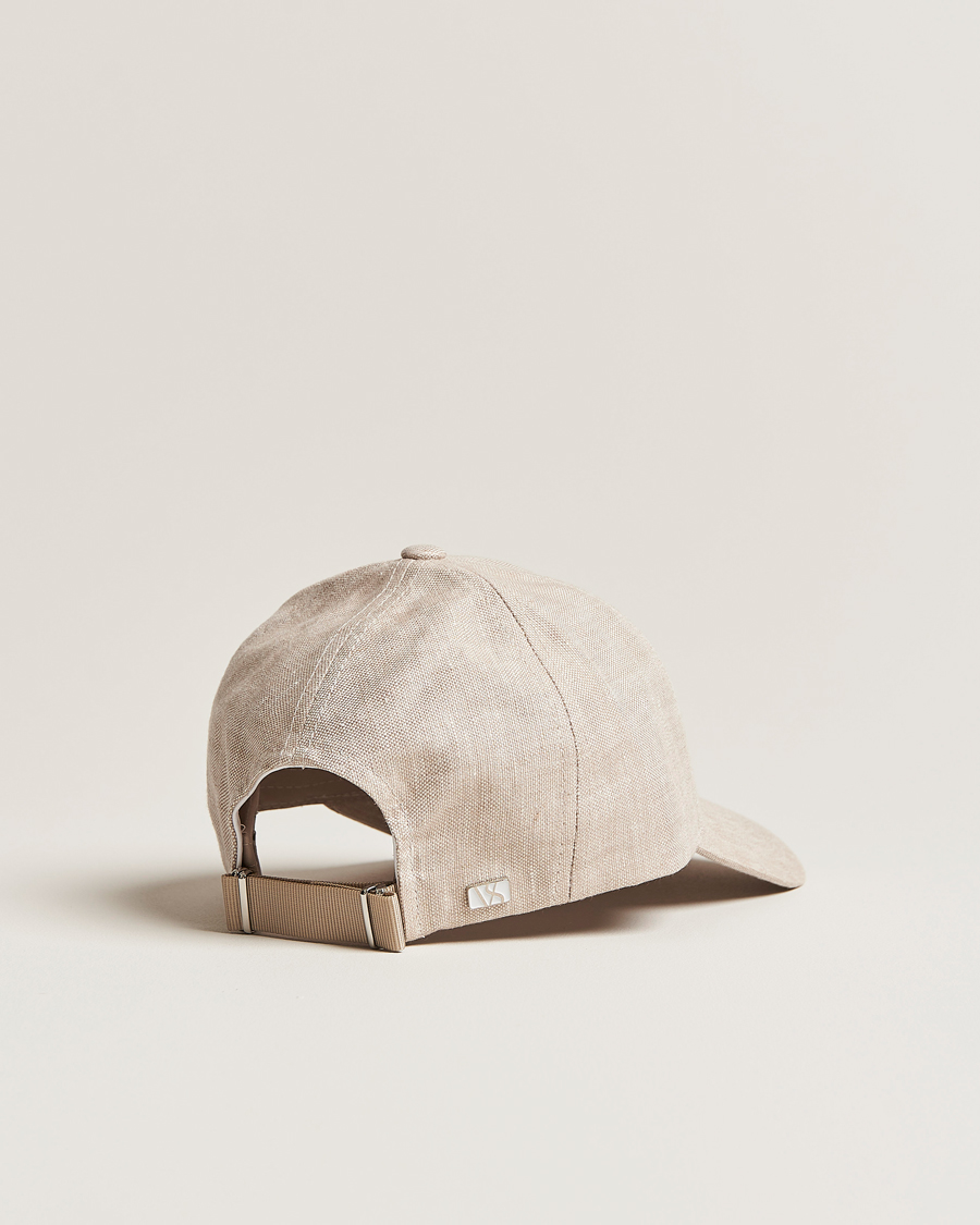 Mies | Päähineet | Varsity Headwear | Linen Baseball Cap Hampton Beige