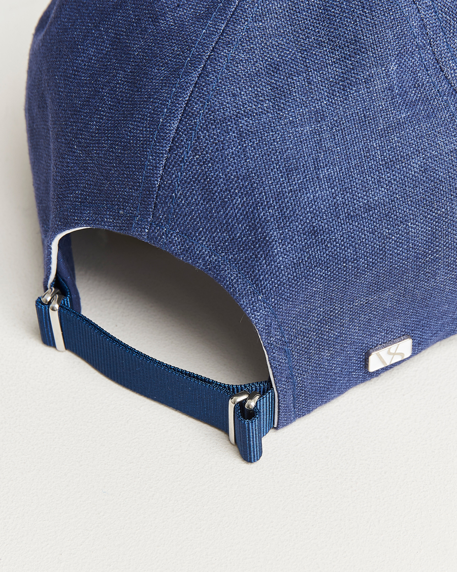 Mies | Päähineet | Varsity Headwear | Linen Baseball Cap Oxford Blue