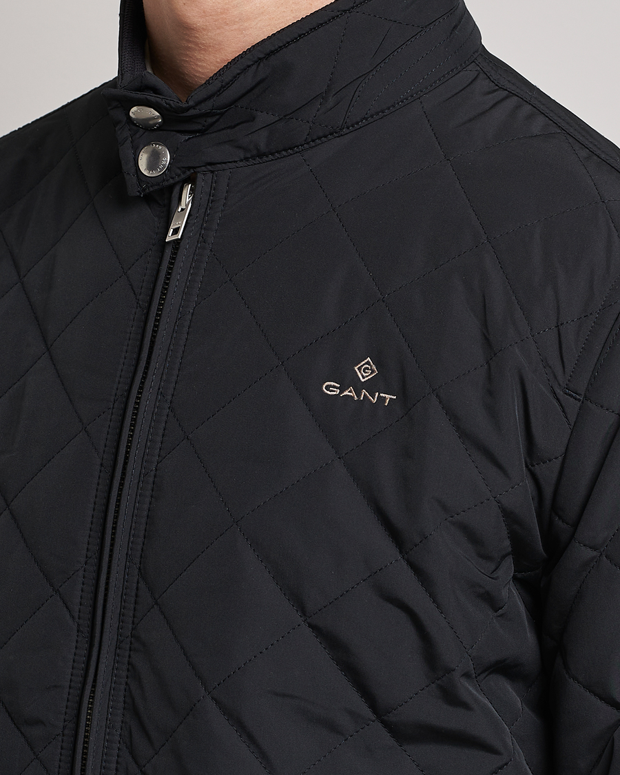 Mies | Takit | GANT | The Quilted Windcheater Black