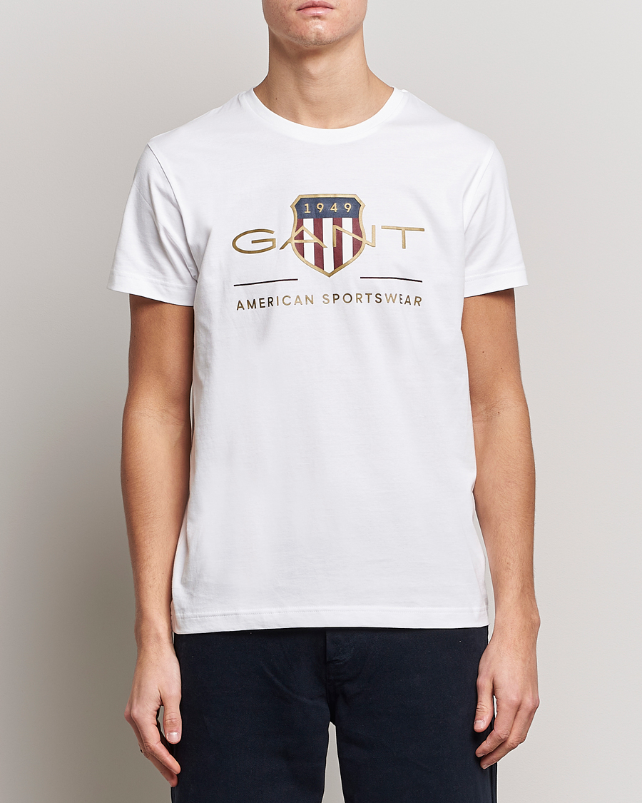 Mies | GANT | GANT | Archive Shield Logo T-Shirt White