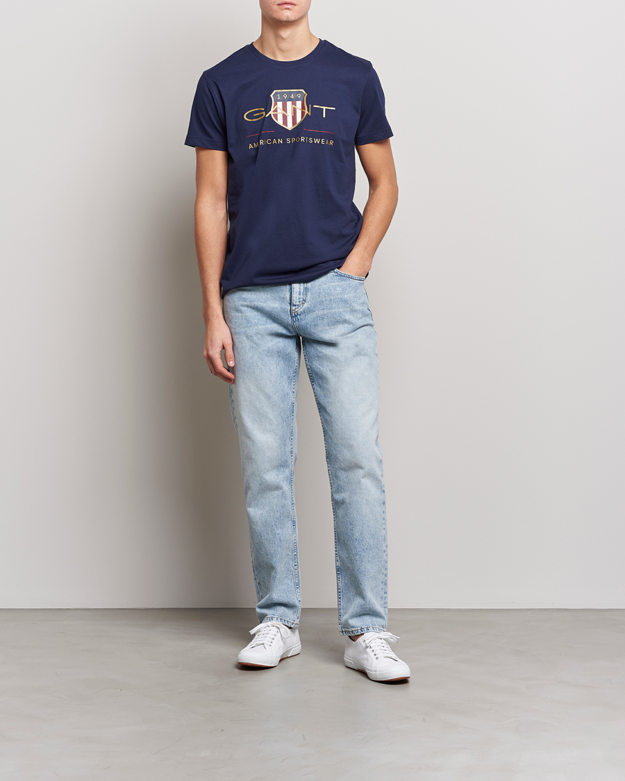 Mies | T-paidat | GANT | Archive Shield Logo T-Shirt Evening Blue