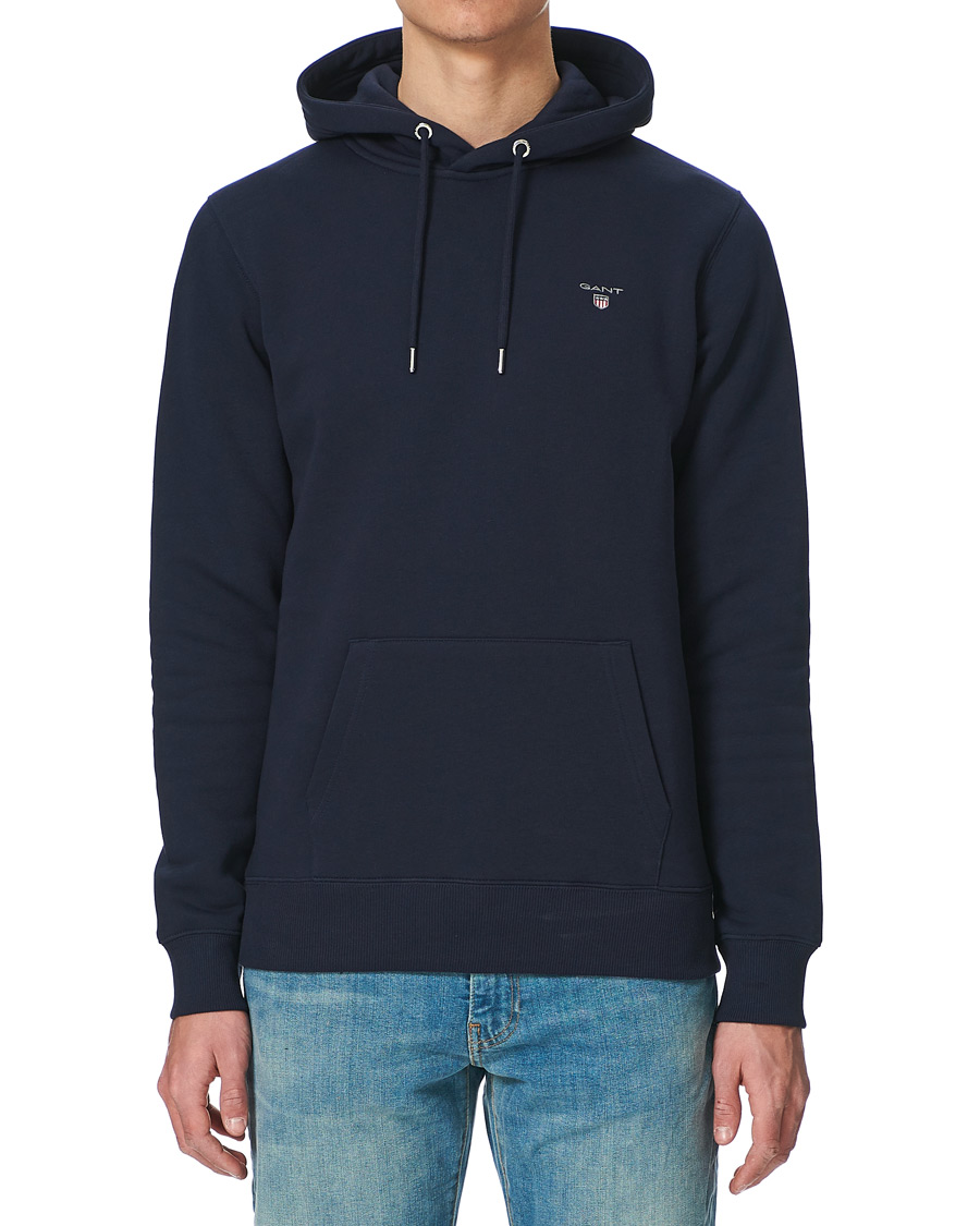 Mies | Puserot | Gant | Original Shield Logo Hoodie Evening Blue