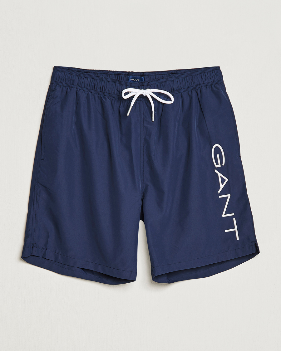Mies | Uimahousut | GANT | Lightweight Logo Swimshorts Marine