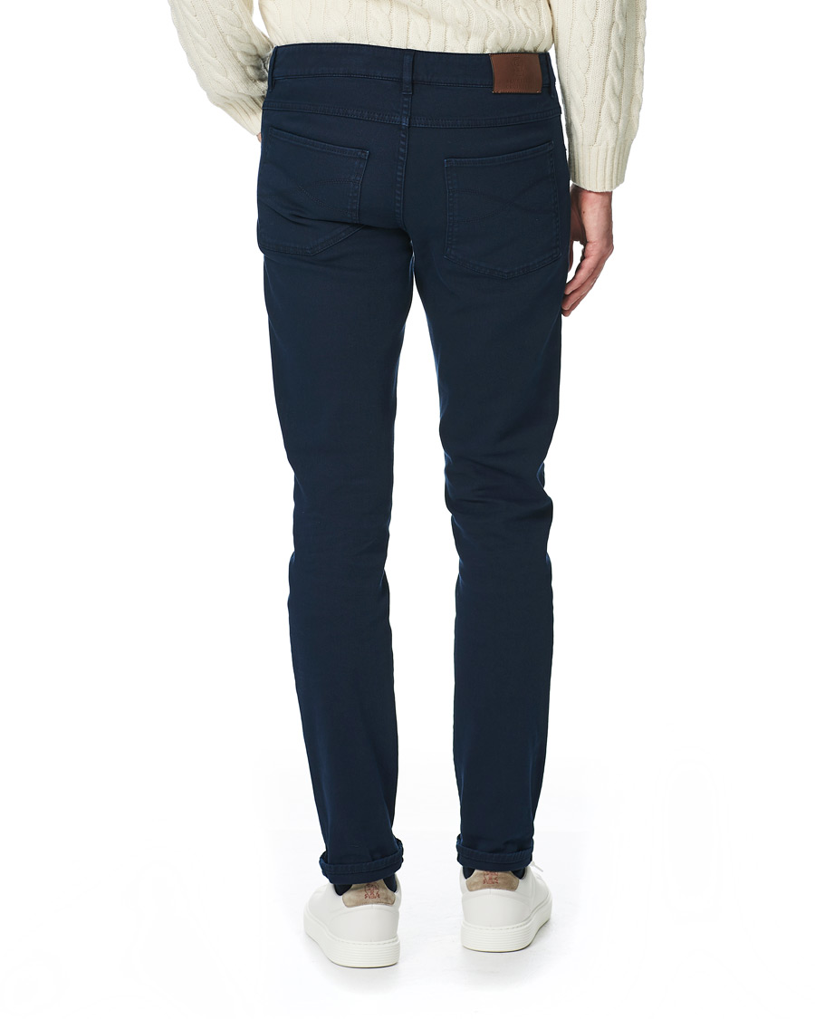 Mies | Housut | Brunello Cucinelli | Slim Fit 5-Pocket Twill Pants Navy
