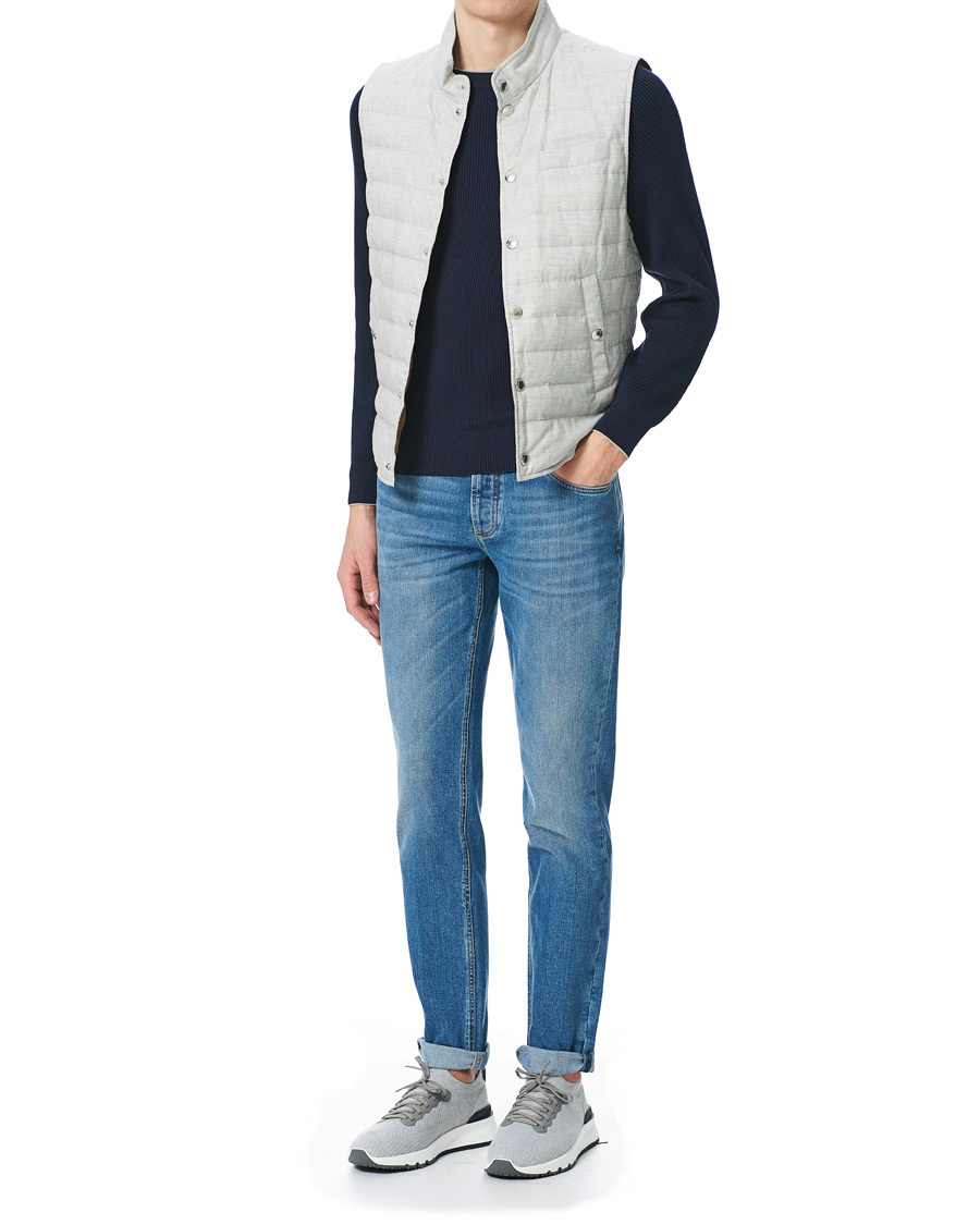 Mies | Puserot | Brunello Cucinelli | Rib Stitch Navy