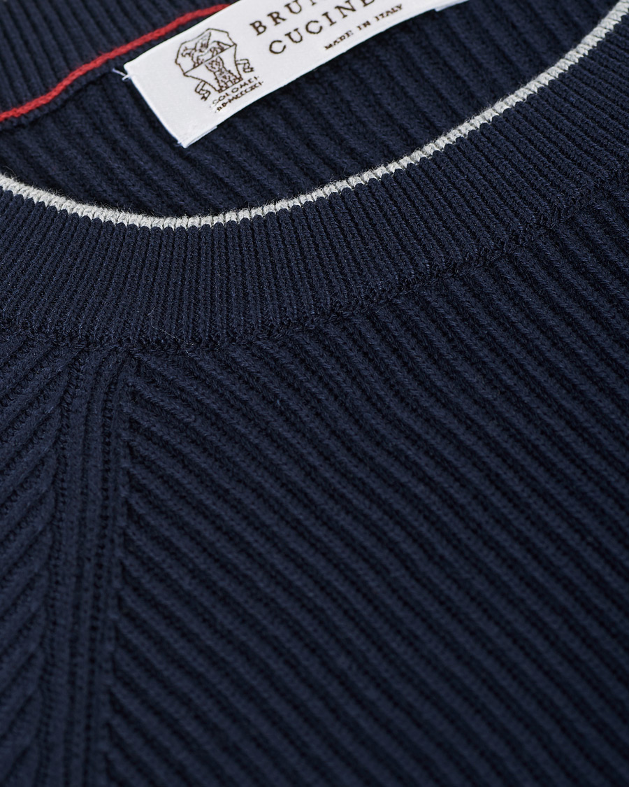 Mies | Puserot | Brunello Cucinelli | Rib Stitch Navy