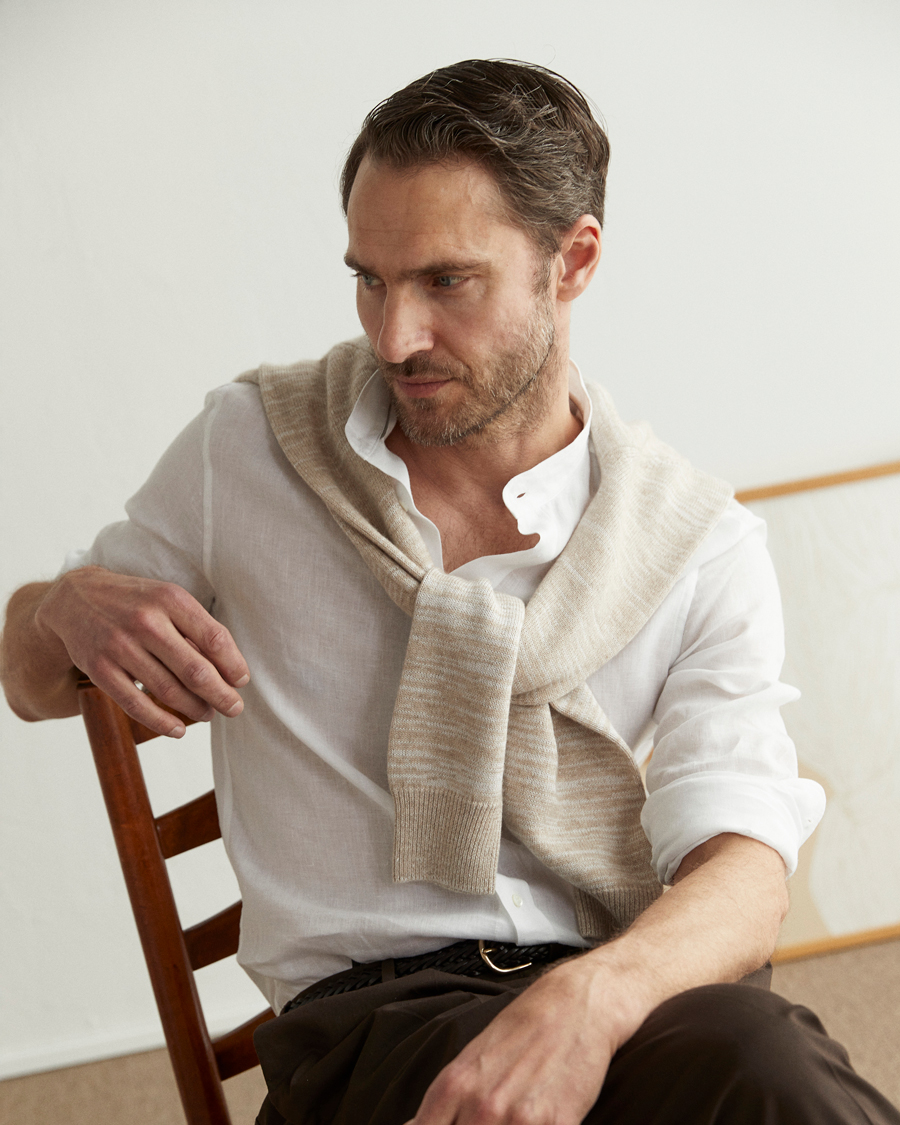 Mies | Kauluspaidat | Brunello Cucinelli | Slim Fit Button Down Shirt White