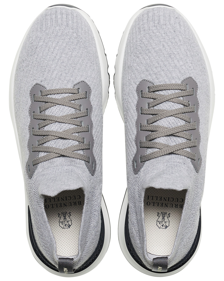 Mies | Brunello Cucinelli Mesh Running Sneaker Light Grey | Brunello Cucinelli | Mesh Running Sneaker Light Grey