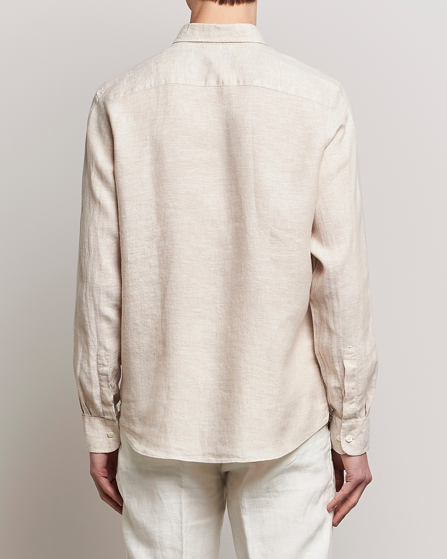 Mies | Kauluspaidat | Morris | Douglas Linen Button Down Shirt Khaki