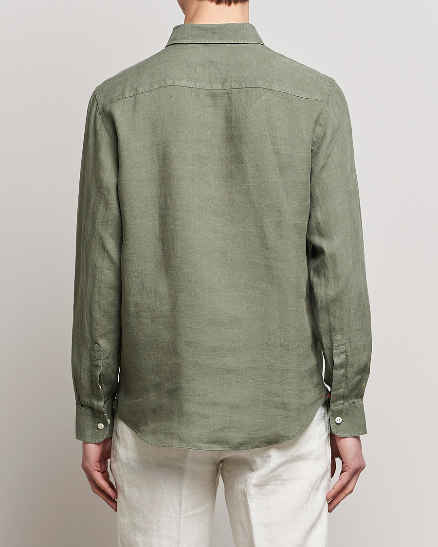 Mies | Kauluspaidat | Morris | Douglas Linen Button Down Shirt Olive