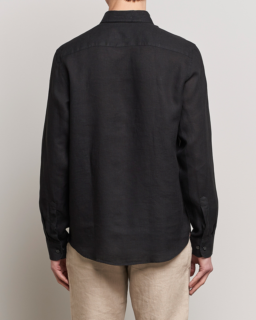 Mies | Kauluspaidat | Morris | Douglas Linen Button Down Shirt Black