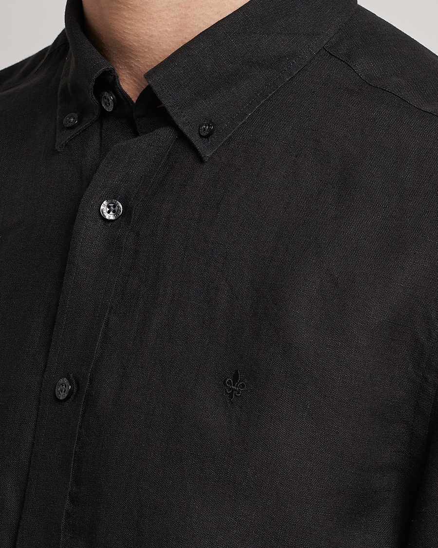 Mies | Kauluspaidat | Morris | Douglas Linen Button Down Shirt Black