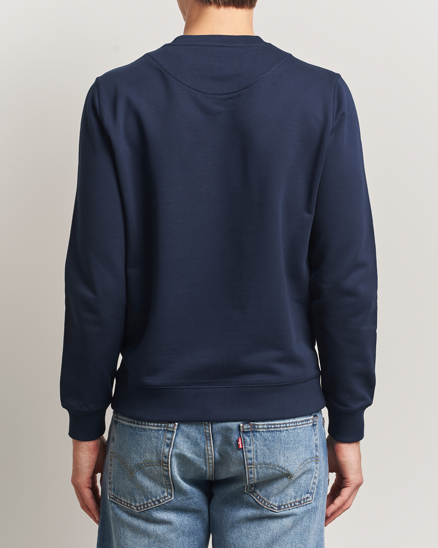 Mies | Puserot | Stenströms | Cotton Collage Crew Neck Navy