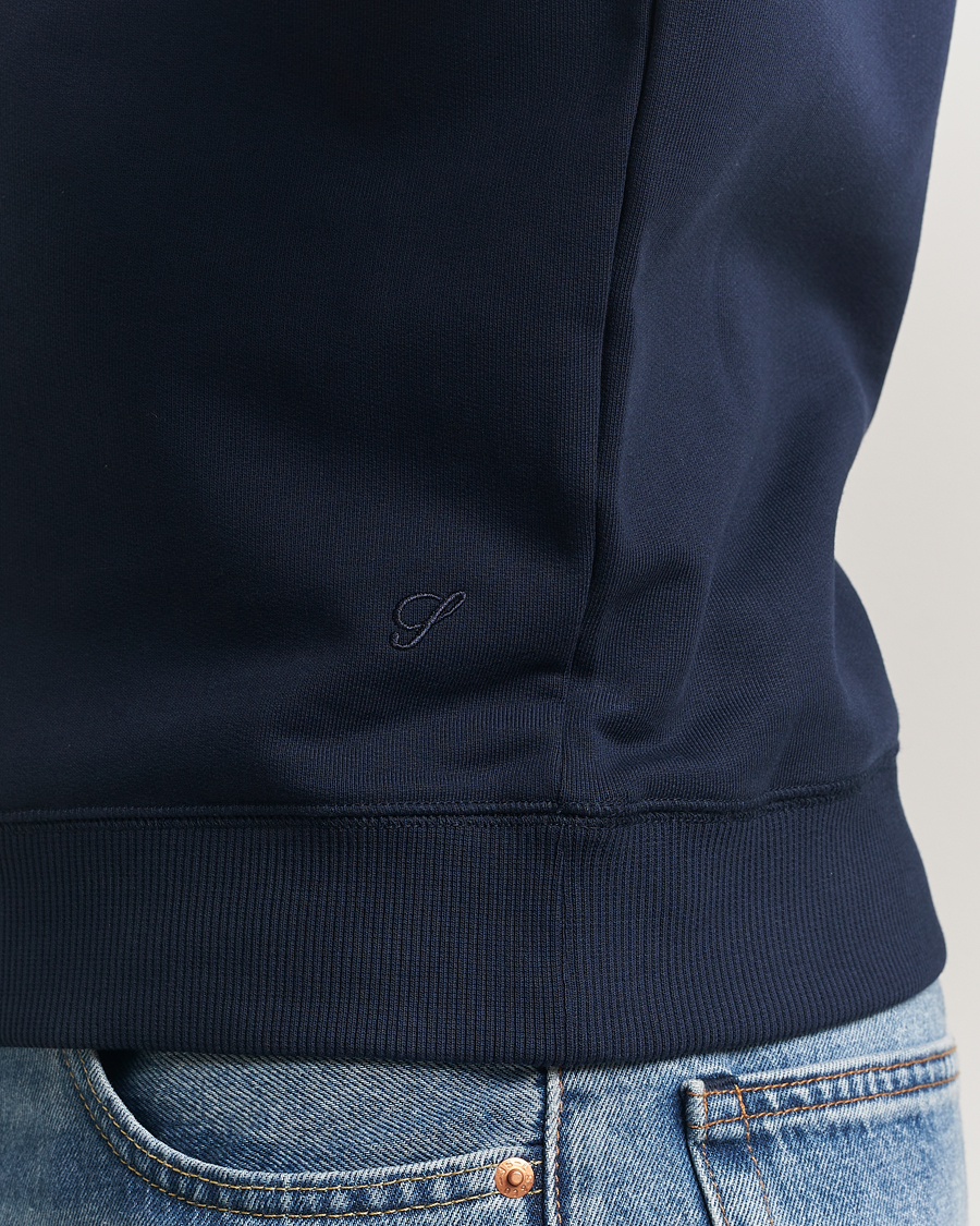 Mies | Puserot | Stenströms | Cotton Collage Crew Neck Navy