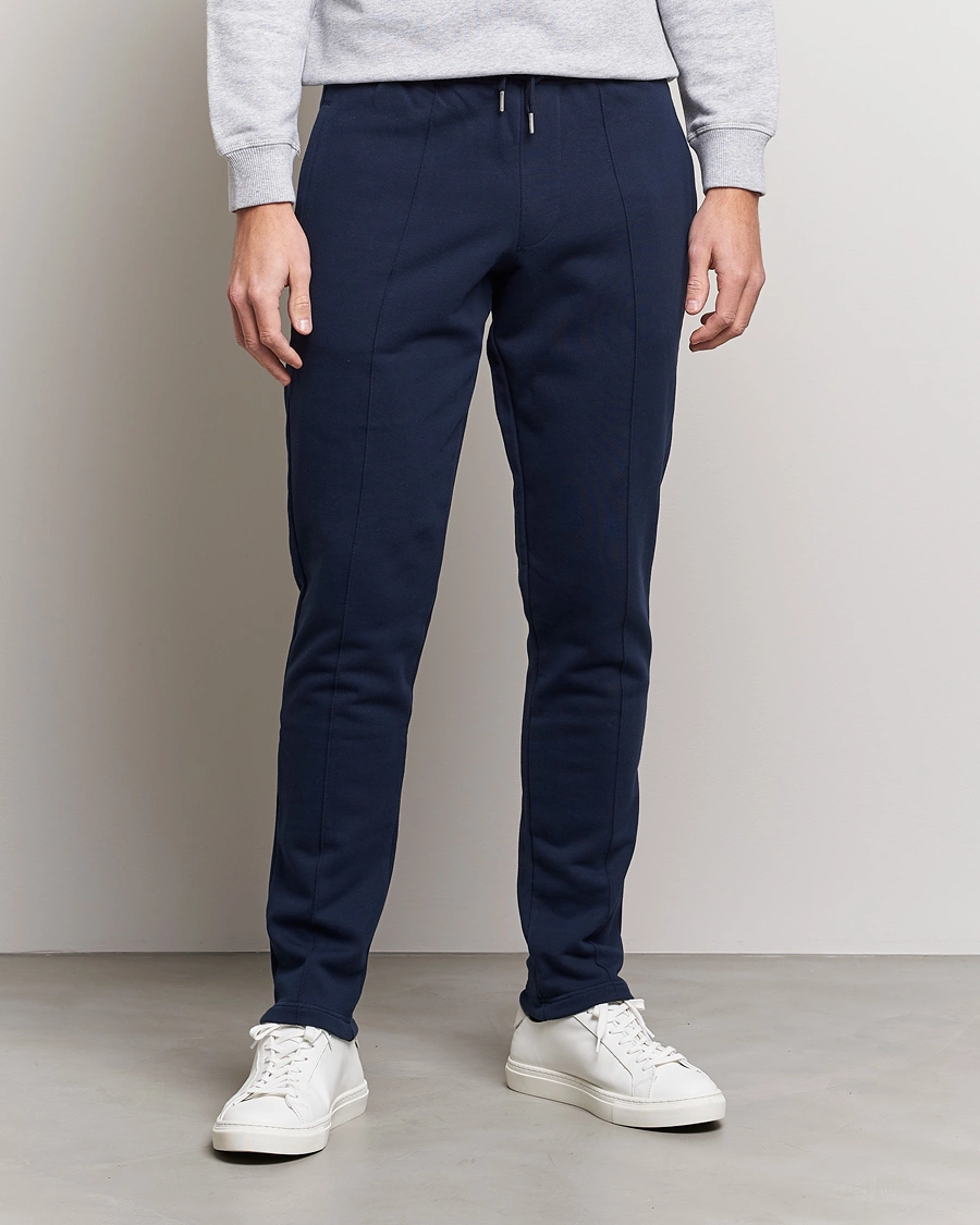 Mies | Vaatteet | Stenströms | Cotton Jersey Pants Navy